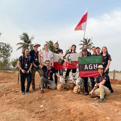 AGH Space Systems vítězí v soutěži International Rover Challenge 2023 v Indii, foto: archiv AGH